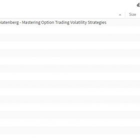 Download Sheldon Natenberg - Mastering Option Trading Volatility Strategies